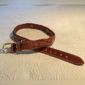 DKNY Western woven leather belt